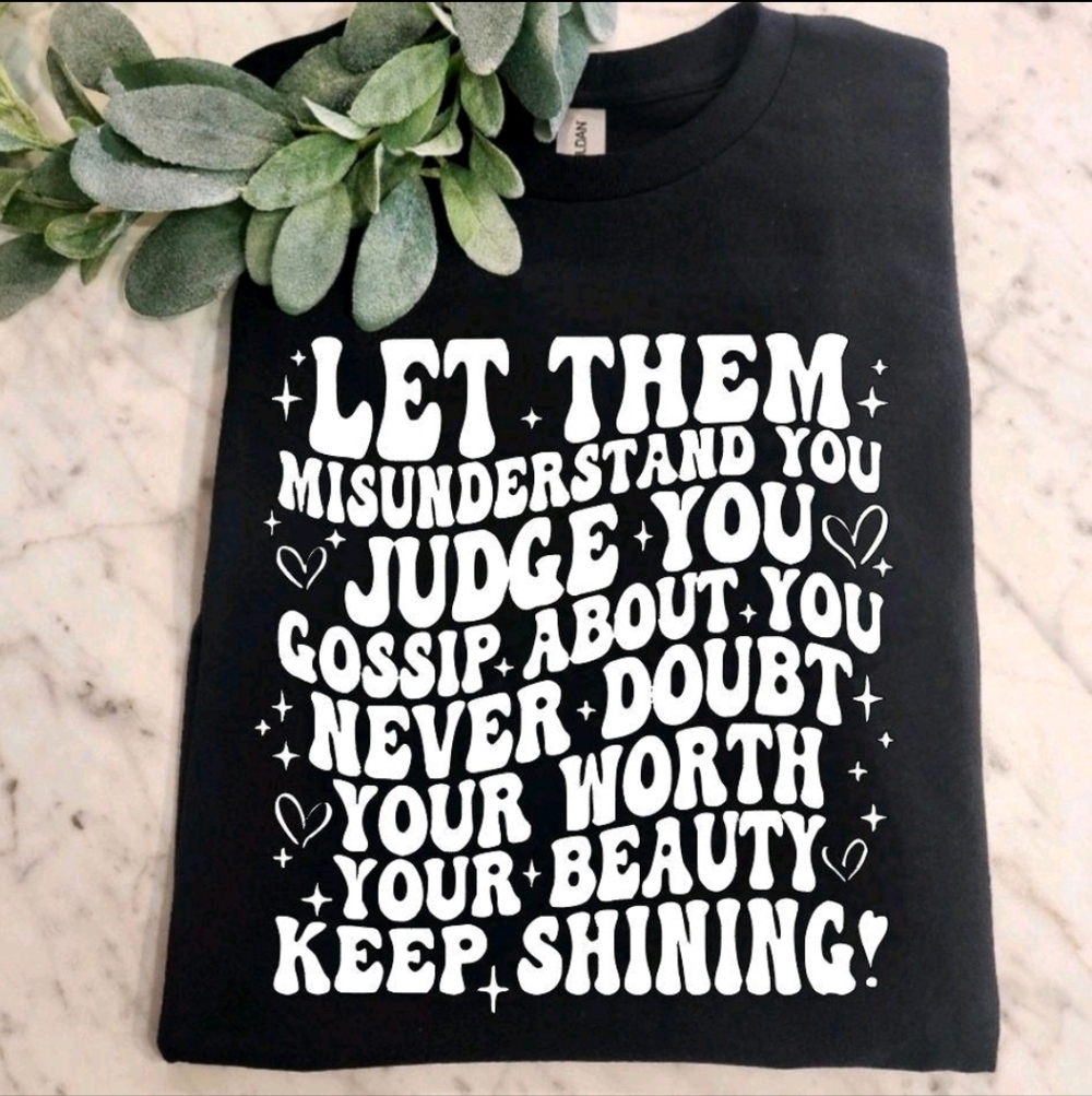 Motivation shirt Let Them popular wavy lettering Mental Health Awareness